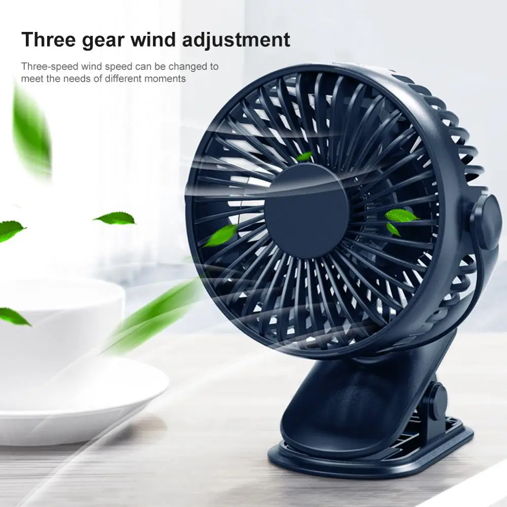 

Ultra-quiet 720° Large Wide-angle Desktop USB Clip Small Fan Mini Mute Student Desktop Bedside Office Can Clip Aromatherapy Fan