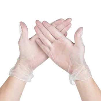 

100pcs Plastic Clear Plastic Gloves Disposable Gloves Guantes Desechables Rekawiczki Jednorazowe Перчатки Одноразовые Перчатки