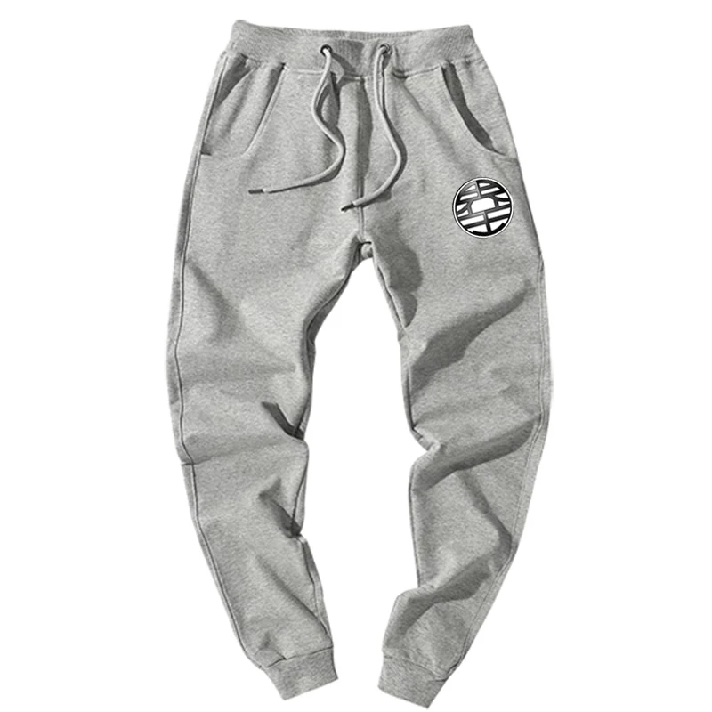 Мужские спортивные штаны размера плюс, черные брюки, Pantalon, повседневные, Забавный принт, драконий жемчуг, Гоку, Мужские штаны, хлопок, осень, зима, серые