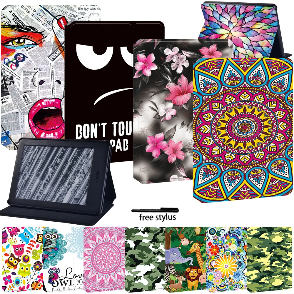 

Anti-Dust Multicolor Leather Stand Cover Case for Amazon Kindle Paperwhite 1/2/3/4/Kindle 10th 2019/Kindle 8th 2016 Tablet Case