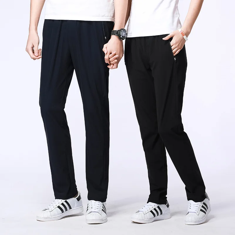 

High Quality Four Sides Elasticity Athletic Pants Couples Casual Trousers Thin Versatile Can Be OEM Print Log