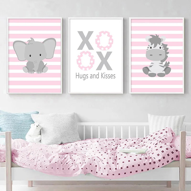 

Nursery Canvas Poster Cartoon Giraffe Wall Art Print Minimalist Painting Nordic Decoration Picture Baby Girls Bedroom Decor