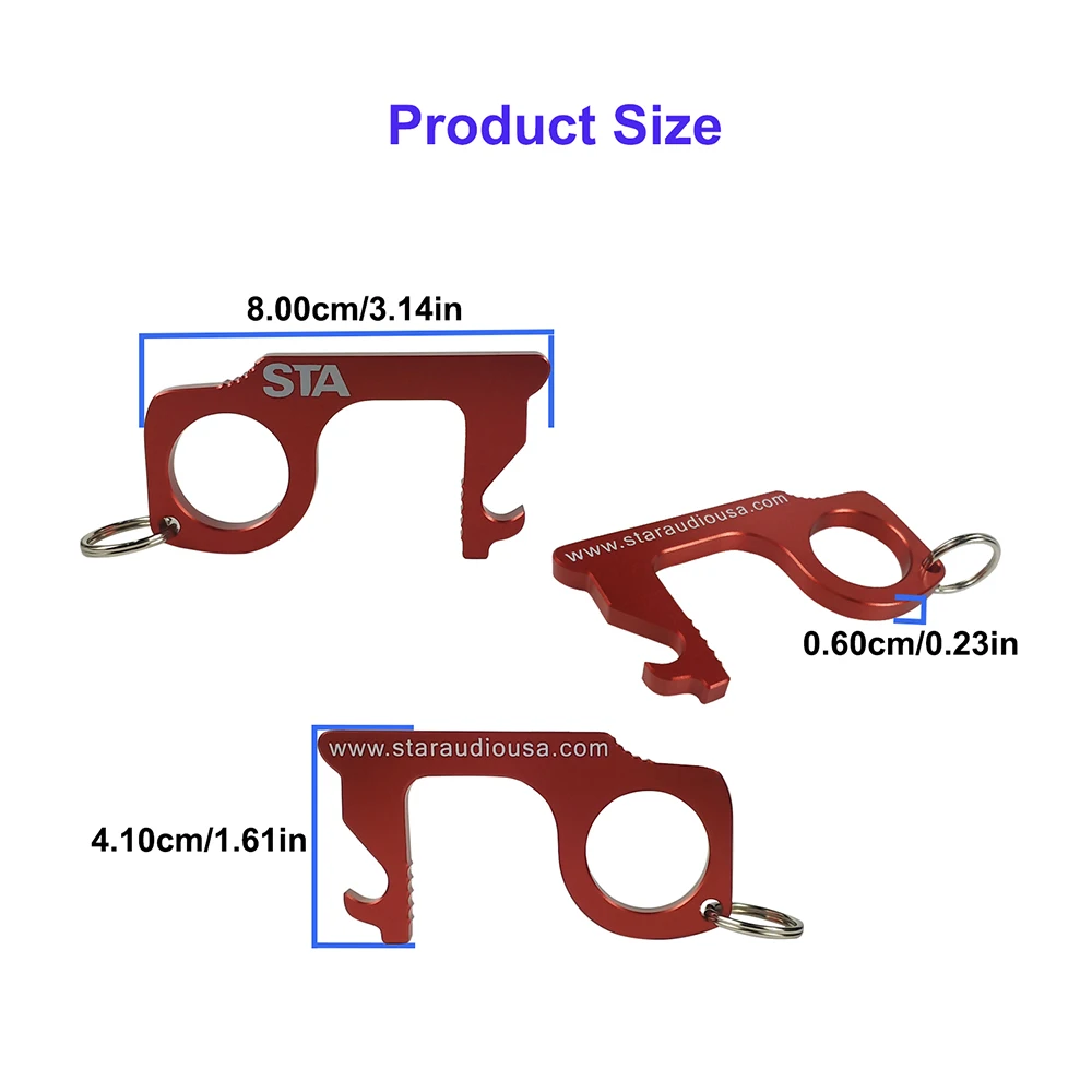 product size of the touchless keychain