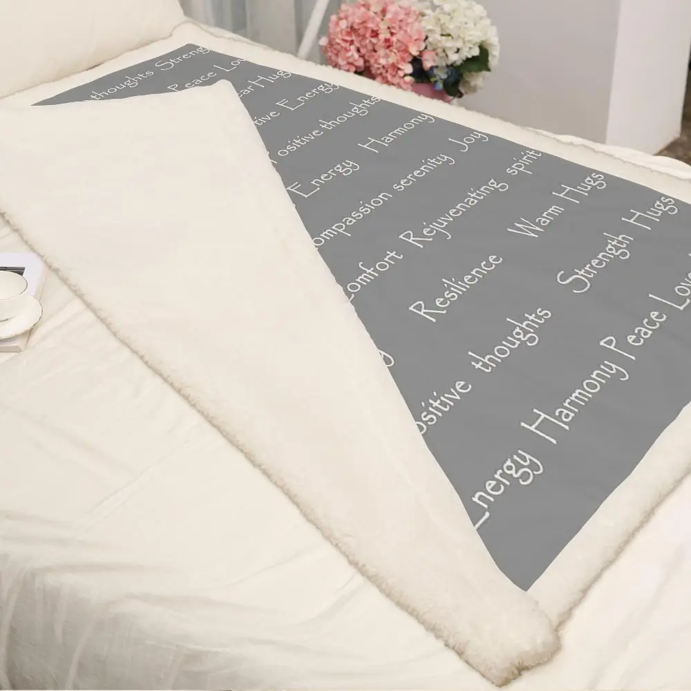 Miracille одеяло с вдохновляющими мыслями и молитвами, Флисовое одеяло с надписью «Hope» для семьи