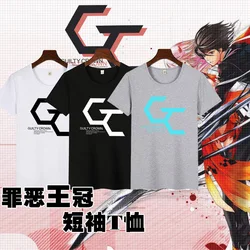 Guilty Crown Anime T-Shirt Ouma Shu Yuzuriha Inori Print Tee Tops Women Mens Cotton T-Top Animation Peripherals