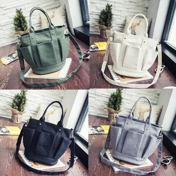 

Foreign Trade Women Bag Lantern Type Duogon Canvas Bbag Handbag Tote Bag Handbag Set Bolso De Mano Mujer#30