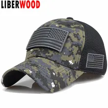 LIBERWOOD камуфляж построенный Дальнобойщик специальный тактический операторский силы США флаг бейсболка с заплатой сетчатая шапка с петлей патч