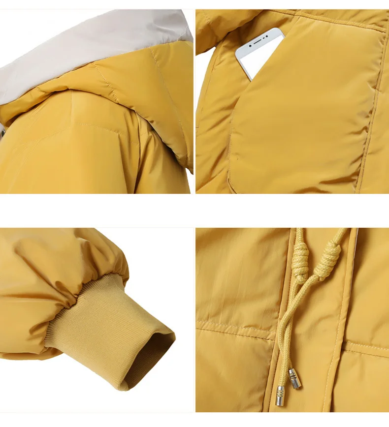 FORERUN, 7 цветов, зимняя куртка для женщин, плюс размер, пальто, ассиметричные куртки-пузырь, куртки с капюшоном, хлопковая стеганая парка, Mujer