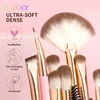 Docolor Makeup Brushes Set 15pcs Professional Eye Shadow Makeup Brush Eyeshadow Eyeliner Blending Eyebrow brochas maquillaje 4