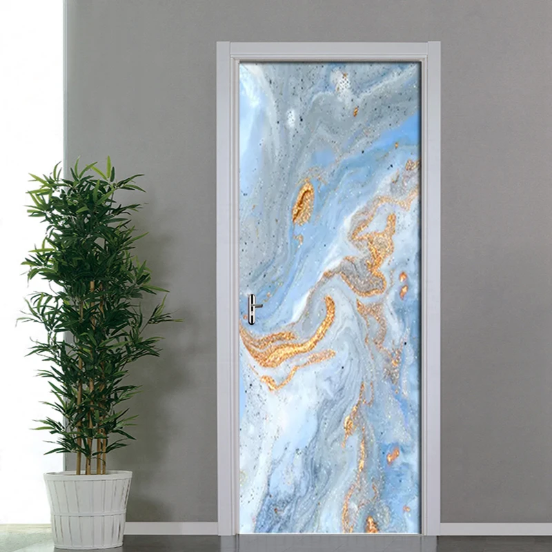 Self Adhesive 3d Door Sticker Home Decor Abstract Waterproof Wallpaper Print PVC Poster Wall Art Picture Suit For Children Room | Дом и сад