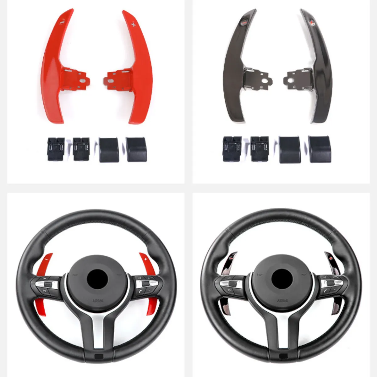 

New 1Pair Steering Wheel Shifter Paddle Shift Extension For BMW 1 Series F20 F21 2 Series F22 F23 Active Tourer 3 Series F30 F31