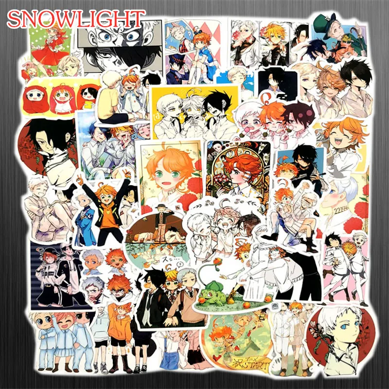 10/50 pcs/pack Japan Anime The Promised Neverland Graffiti Cartoon Stickers For Luggage Laptop Skateboard Decal Pegatina