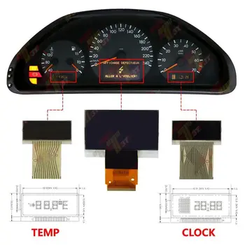 

Dashboard Display For Mercedes E-class(W210) 1998-2002, right and left displayer of instrument cluster