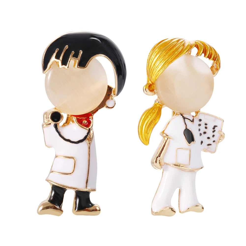 Opal Enamel Dokter Anak Laki Laki Dan Perempuan Bros Medis Pin Bros Perawat Perhiasan Fashion Perhiasan 2 Gaya Tersedia Hadiah Bros AliExpress