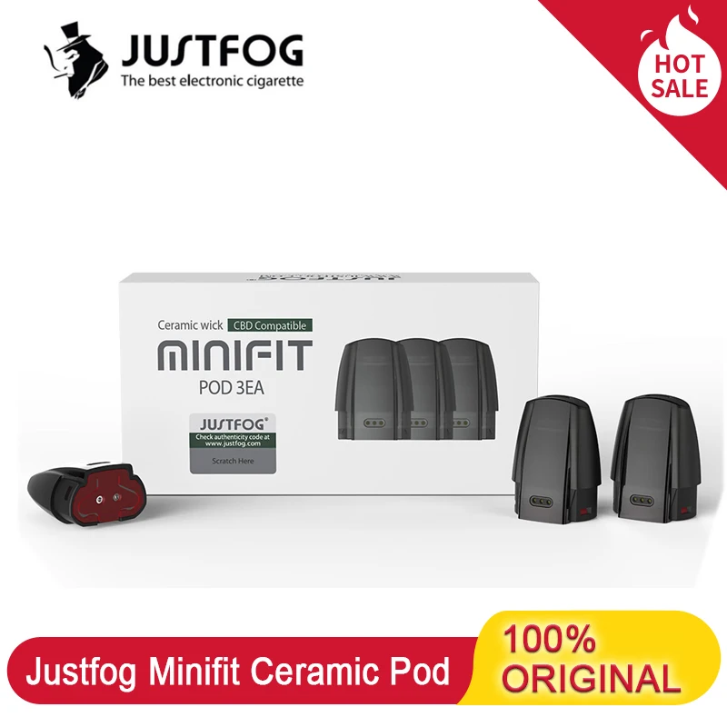 Керамическая капсула Justfog Minifit 3-60 шт. наполняемая емкость 1 5 м Сопротивление ом