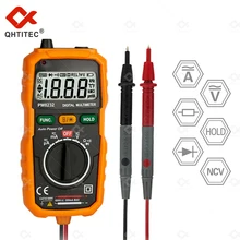 Qhtec – multimètre numérique PM8232, ammètre Portable NCV AC DC, Mini testeur de Diode à portée automatique, multimètre à 2000 points