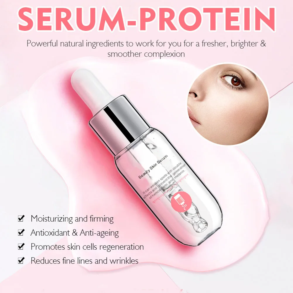 Protein Anti-wrinkle Face Essence Collagen Whitening Moisturize Deep Hydration Shrink Pore Liquid LDO99