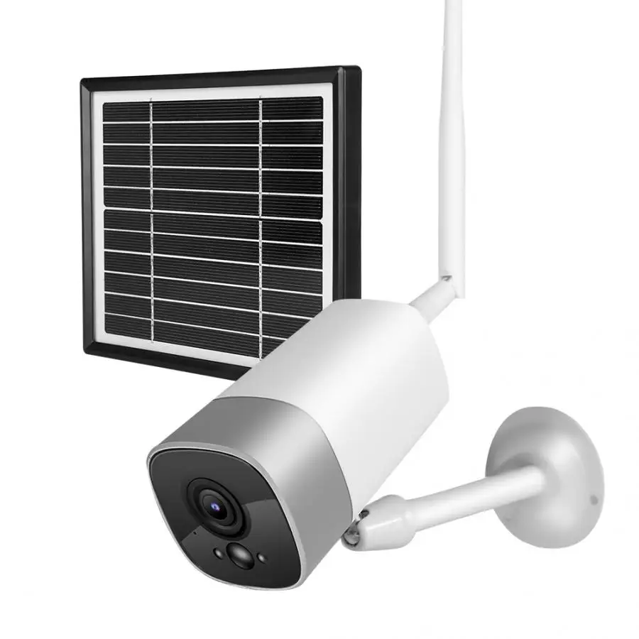 1080P HD IP66 Waterproof WIFI IR Intercome PIR Camera with 3.3W Solar Panel Security Surveillance