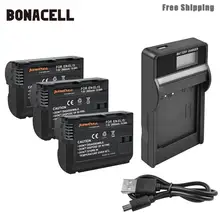 Bonacell 2800mAh EN-EL15 ENEL15 EN EL15 Camera Battery+LCD Charger For Nikon DSLR D600 D610 D800 D800E D810 D7000 D7100 L50 Bonacell 2800mAh EN-EL15 ENEL15 EN EL15 Camera Battery+LCD Charger For Nikon DSLR D600 D610 D800 D800E D810 D7000 D7100 L50