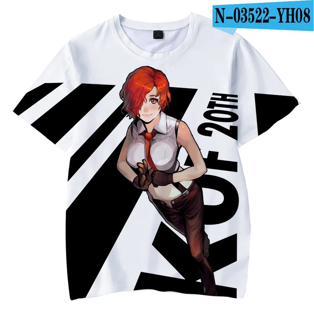 Из серии игр The King Of Fighters(Kawaii Повседневное футболки Harajuku комплекты одежды для мальчиков и девочек, футболка с коротким рукавом с замком для детей в стиле «хип-хоп», одежда - Цвет: Коричневый