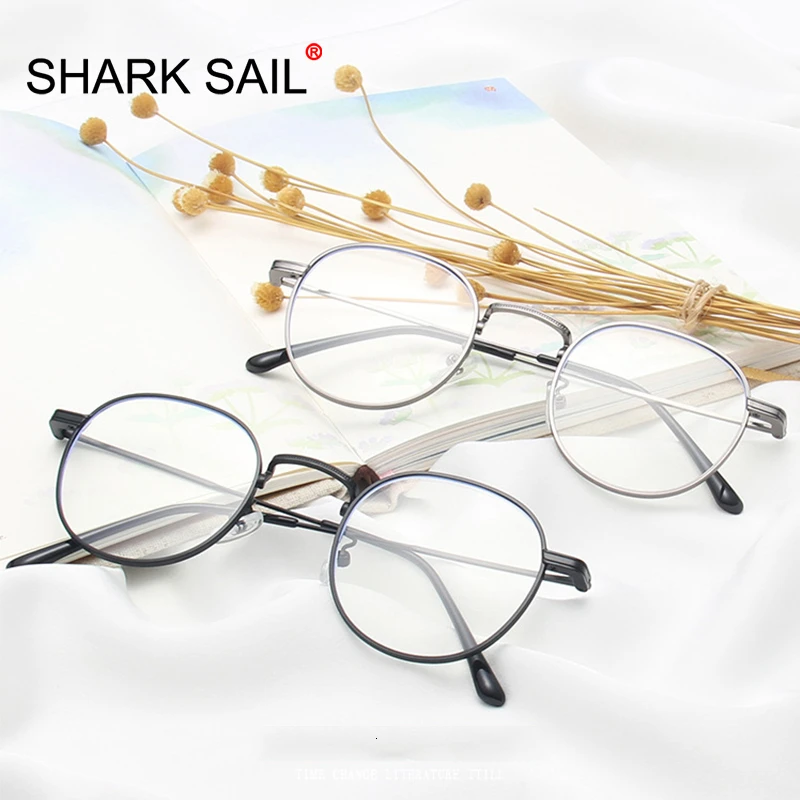 

SHARK SAIL Glasses Mobile Phone Glasses Radiation Blue Light Men Flat Mirror Computer Glasses Anti Blue Ray Glasses Clear Large