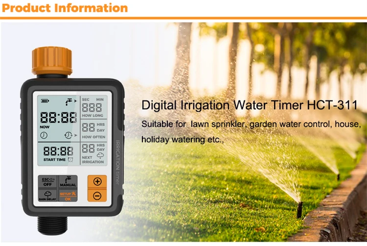 Automatic LCD Digital Electronic Water Timer System Outdoor Garden Irrigation Tools Watering Timer Device Sprinkler Controller