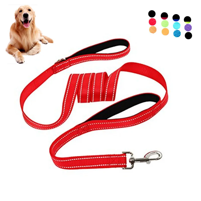 Dog Leash Dual Handle Hands Free Running Leash Shock Absorbing