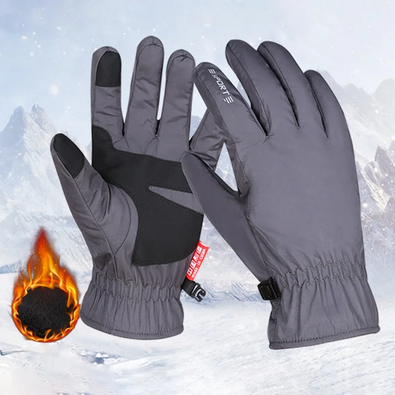 

Winter Outdoor Waterproof Gloves Velvet Warm Riding Windproof Touch Screen Non-Slip Mountaineering Ski For Men Women Gloves