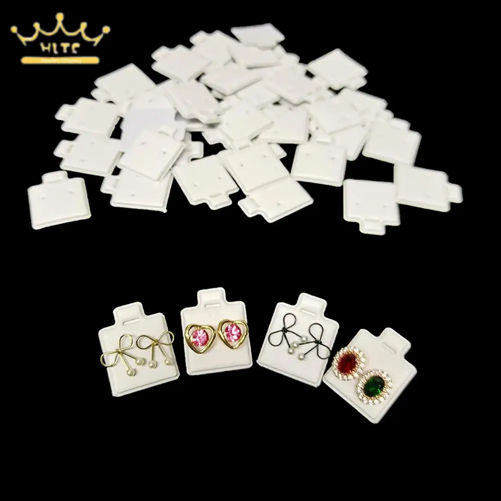 Ohr Bolzen Halter Weiß Blätterteig Pad Ohrring Karten Schmuck Display Halter Tablett Einfügen Organizer