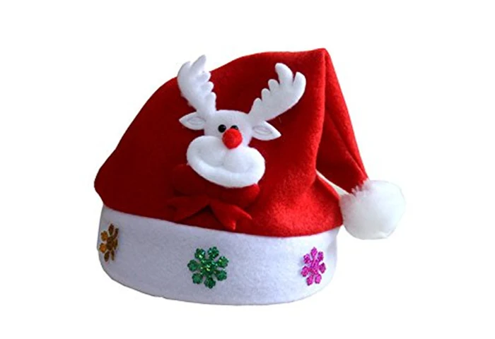 Cartoon Christmas Hat Christmas Decoration Children Adult Hat Red Velvet Headdress Gift Christmas Hat