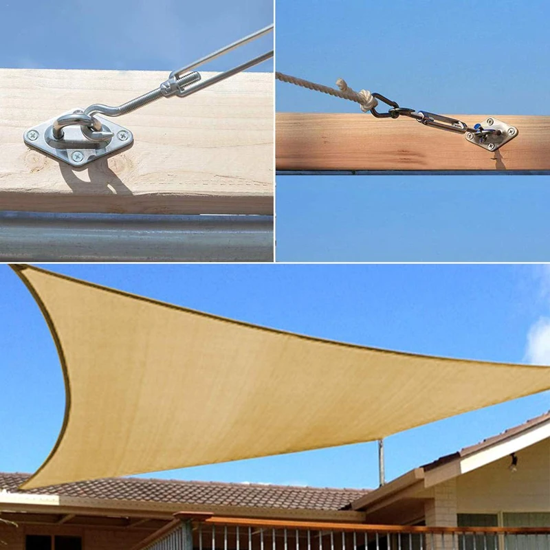 Shade Sail Hardware Kit For Triple-cornered Sail/Rectangle Sail Installation Heavy Duty Sun Shade Sail Accessories For Patio