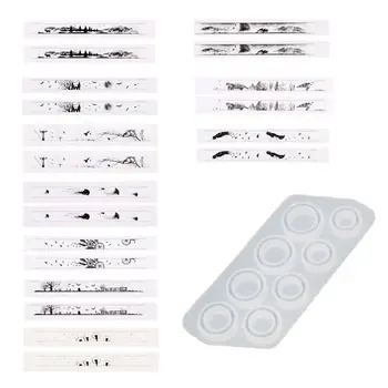 

28Pcs Assorted Sizes Ring Silicone Resin Mold Jewelry Making Tools US Size 5-12