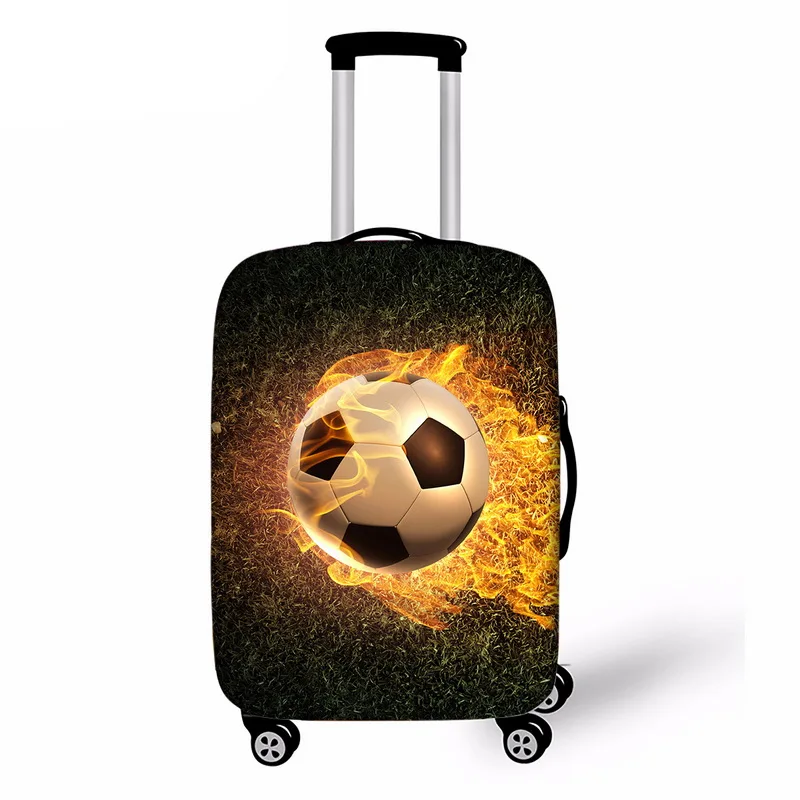 

2020 Elastic Luggage Cover Thick 3D Soccer Print Suitcase Protective Cover Fit 18-32 Suitcase Cases Travel accessories Dustproof