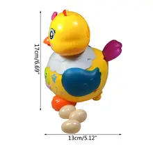 Funny Laying Eggs Chicken Hen Toys Electric Musical LED Light Educational Baby Kids Birthday Gifts