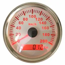 1 шт. Новые авто модифицированные датчики 85 мм спидометры GPS 0-200 км/ч ЖК-спидометры с красной подсветкой и антенной для продажи
