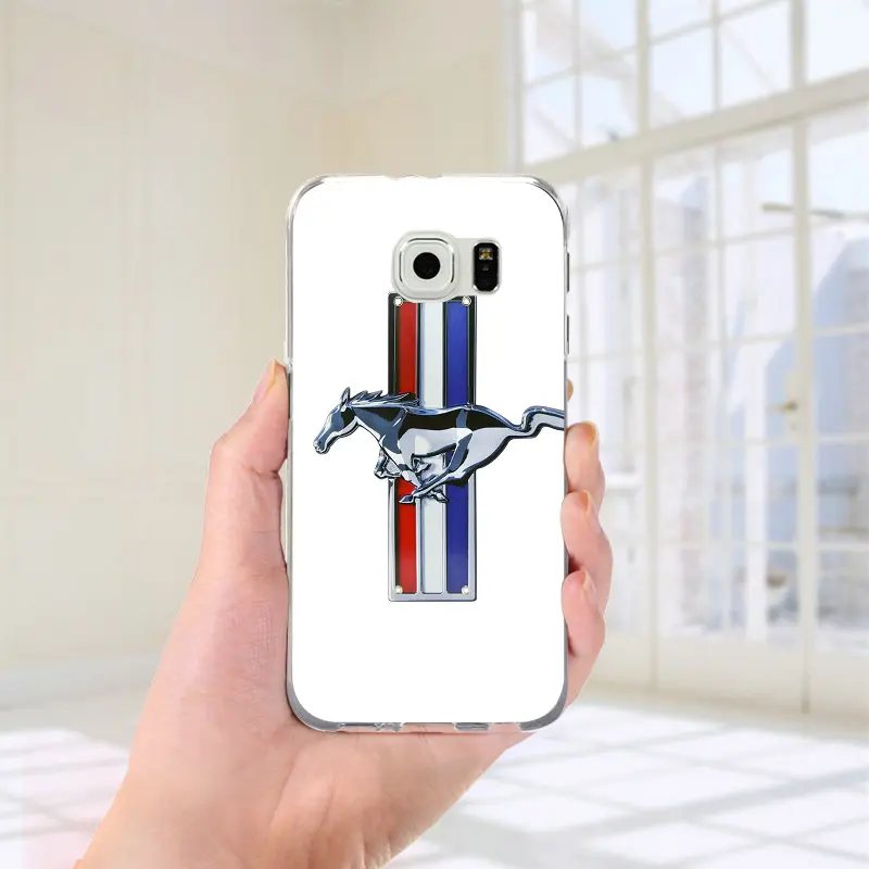 Мягкий ТПУ чехол для телефона для samsung Galaxy S2 S3 S4 S5 мини S6 S7 S8 S9 S10 Edge Plus Note 8 9 Coque модные Ford с логотипом «мустанг» - Цвет: Picture 5