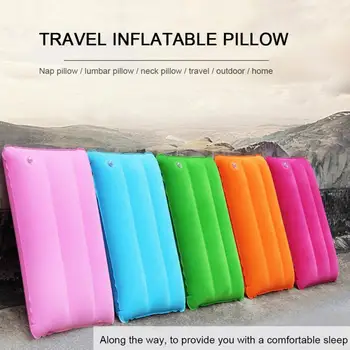 

42cm Travel Square Inflatable Pillow Ultralight Portable Waterproof Compact Durable Rest Pillow Outdoor Home Flocking Cushions