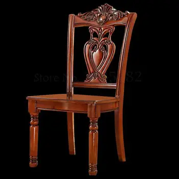 

Antique small official hat chair hot pot restaurant restaurant home solid wood back dining chair special offer white embryo whit