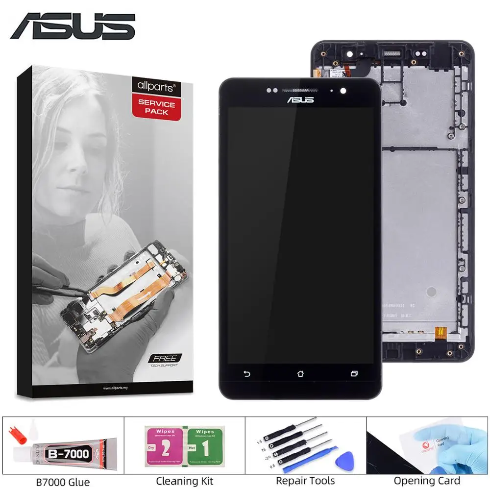 Дисплей для ASUS Zenfone 6 A 600CG A600CG A601CG LCD в сборе с тачскрином на рамке Оригинал