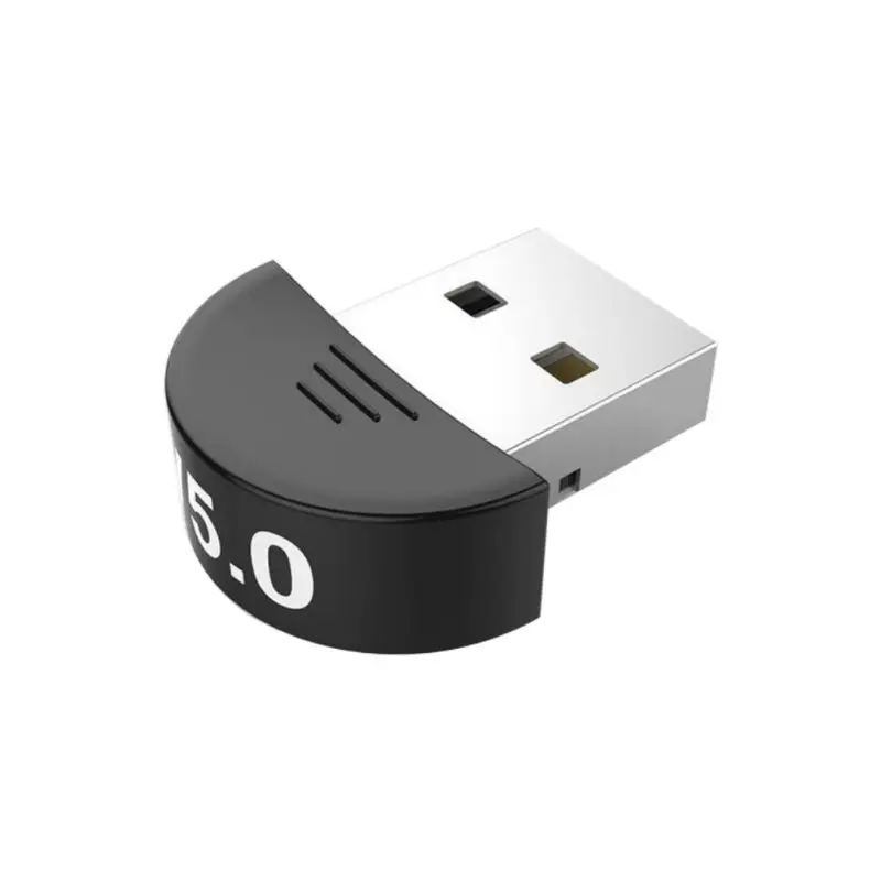 Полукруглой формы Черный Цвет USB адаптер для Bluetooth 5,0 портативный беспроводной приемник гарнитура телефон ноутбук мышь клавиатура - Цвет: Черный