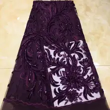 Африканская бархатная кружевная ткань высокого качества с блестками ганская кружевная ткань стрейч бархатное кружево для нигерийского вечернего платья