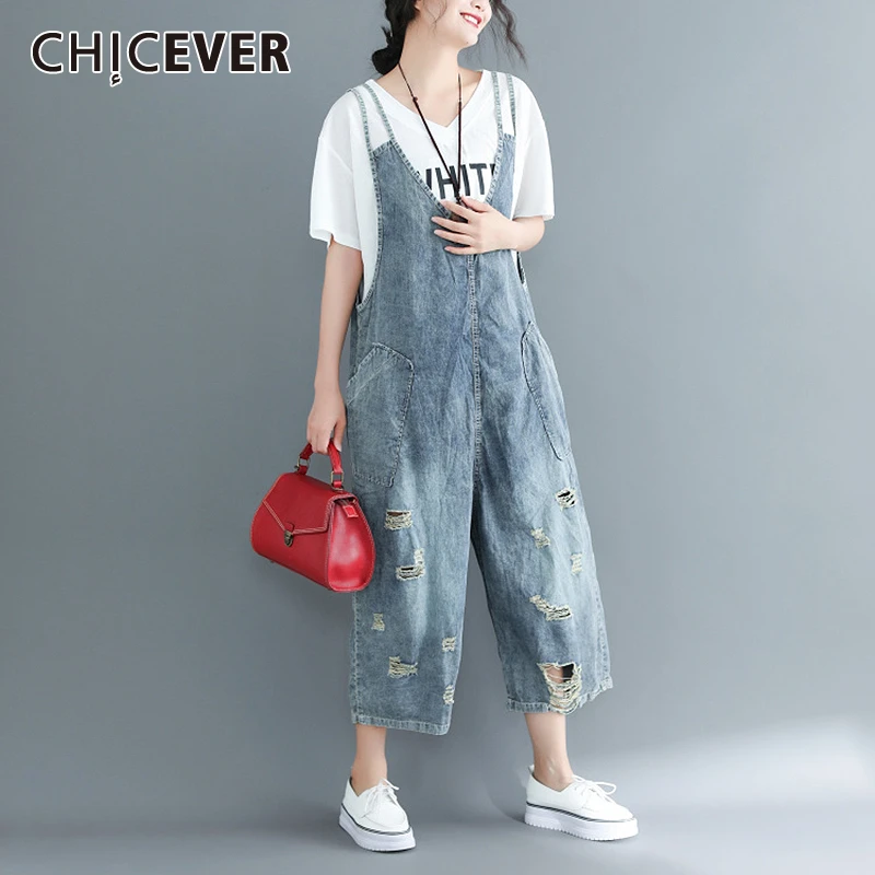 sleeveless denim romper