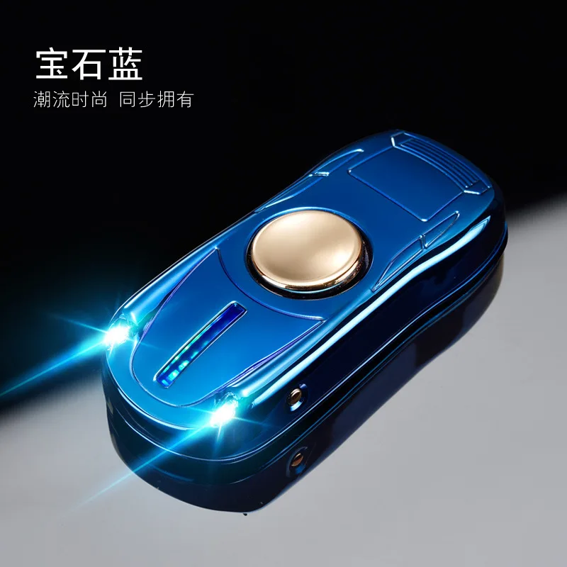 Креативный автомобильный Спиннер USB зарядка Зажигалка персональный металлический мужской подарок Электронная usb-зажигалка для сигарет Крутые гаджеты