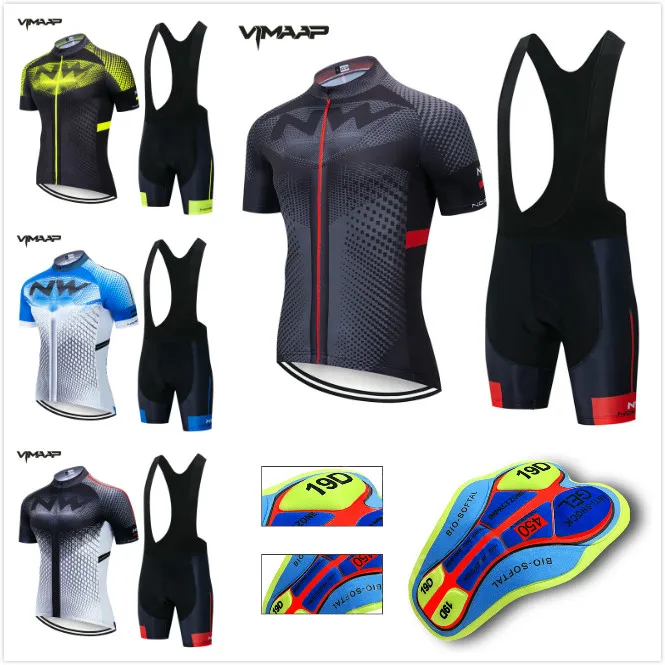

2020 NW Cycling Jersey Set Bike Cycling Clothing Mens Bicycle clothes summer Quick Step team Short Sleeve Set Maillot