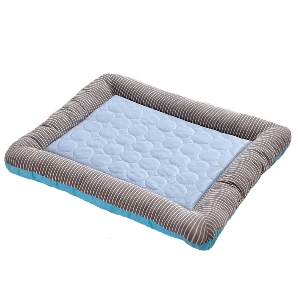 Blue Прямоугольник для кошки собаки весна лето Складная легкая Подушка влагостойкая Нескользящая подушка для домашнего питомца прочный охлаждающий коврик - Цвет: Blue
