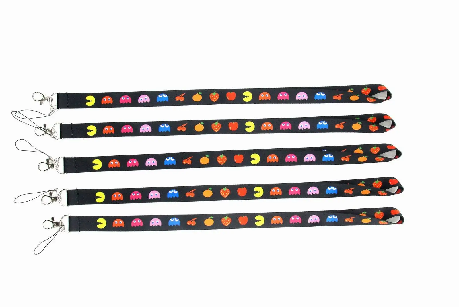 Pac-Man, напечатанный ремешок на шею для удостоверения личности, держатель для телефона, брелок, унисекс, косплей, опора, Мультяшные аксессуары, брелоки, безделушки