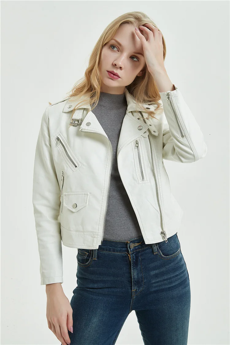 Yaxez кожаная куртка Байкерская женская мягкая Pu Femme Feminino короткая искусственная кожа размера плюс женская куртка