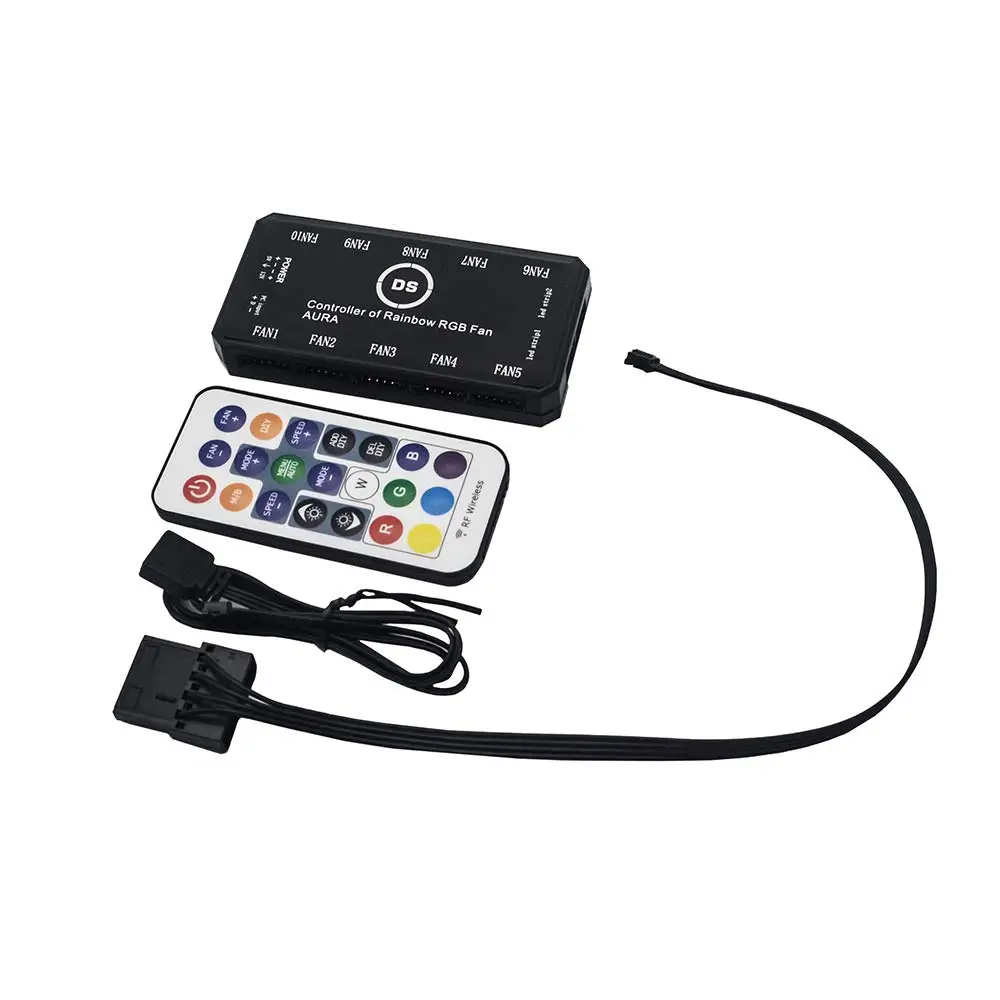 Радужные вентиляторы RGB светодиодный и Светодиодная лента Синхронизация с