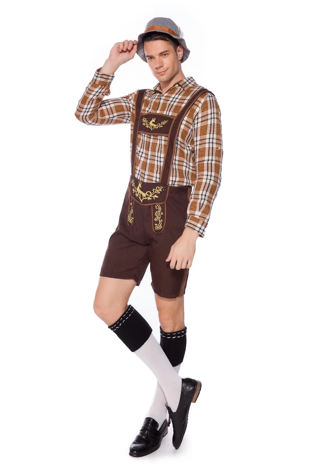 Traditional Adult Men's Oktoberfest Costumes German Bavarian Beer Male Cosplay Halloween Octoberfest Festival Party Clothes
