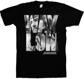 

WAYLON JENNINGS - Portrait - T SHIRT S-M-L-XL-2XL Brand New Official Round Neck Best Selling Male Natural Cotton T-Shirt TOP TEE
